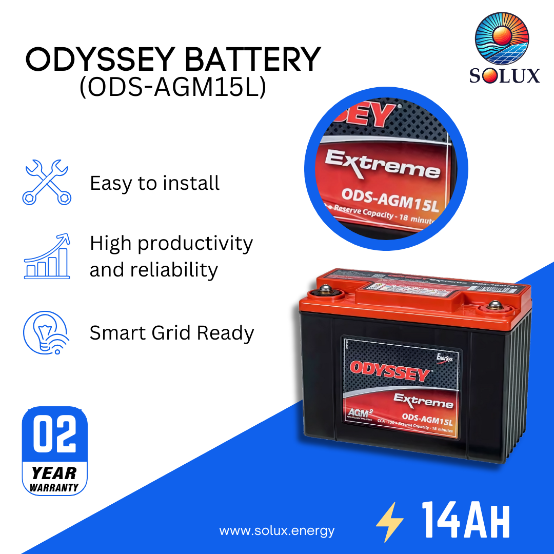 This is an image of Odyssey ODS-AGM15L 12V 14Ah Battery